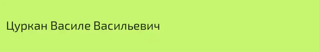 Цуркан Василе Васильевич
